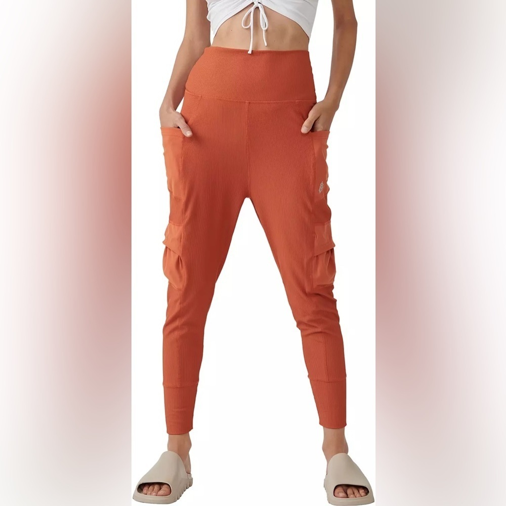 FP MOVEMENT Take A Hike Harem Pants Dried Saffron Terracotta NWT - Picture 13 of 16